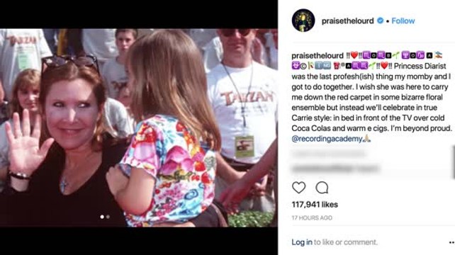 Carrie Fisher Wins Posthumous Grammy Award