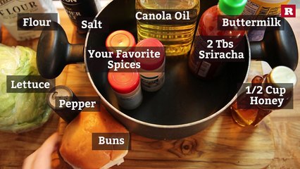 Let's Make: The Most Delicious Honey Sriracha Fried Chicken Sandwich ever