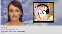 Fluttershy plays Cleverbot Evie