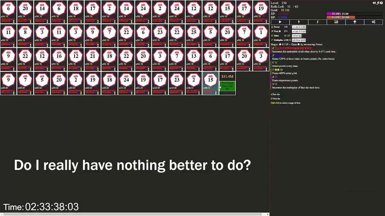 Nerd³ Rolled 35,547 Dice for Nothing - Dunno Dice Incremental