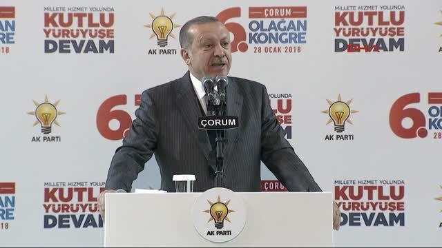 Çorum-Cumhurbaşkanı Erdoğan AK Parti İl Kongresi'nde Konuştu