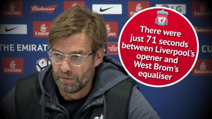 Liverpool 2-3 West Brom in words and numbers