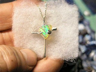 Sterling Cross with Ethiopian Opal Ebay