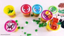 Spiderman The Good Dinosaur Play-Doh Surprise Eggs Dippin Dots and Clay Slime Learn Colors Series