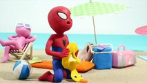 Spiderman Baby & Spidergirl Play Doh Cartoons - Superhero Babies, Frozen Elsa & Hulk Stop Motion