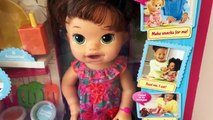 Baby Alive Super Snacks Snackin Sara Doll Brunette - Hasbro Toys For Girls - Poops Play-doh