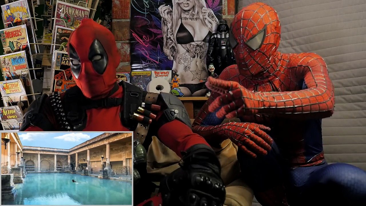 WOLVERINE vs WONDER WOMAN - REACTION SPANDEX - with SPIDER-MAN and DEADPOOL