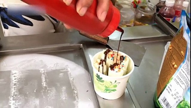 ICE CREAM ROLLS _ Green Tea Matcha Popcorn Ice Cream VS. Mochi Matcha Cake Ice Cream