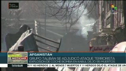 Extremista talibanes se atribuyen el atentado con coche bomba en Kabul