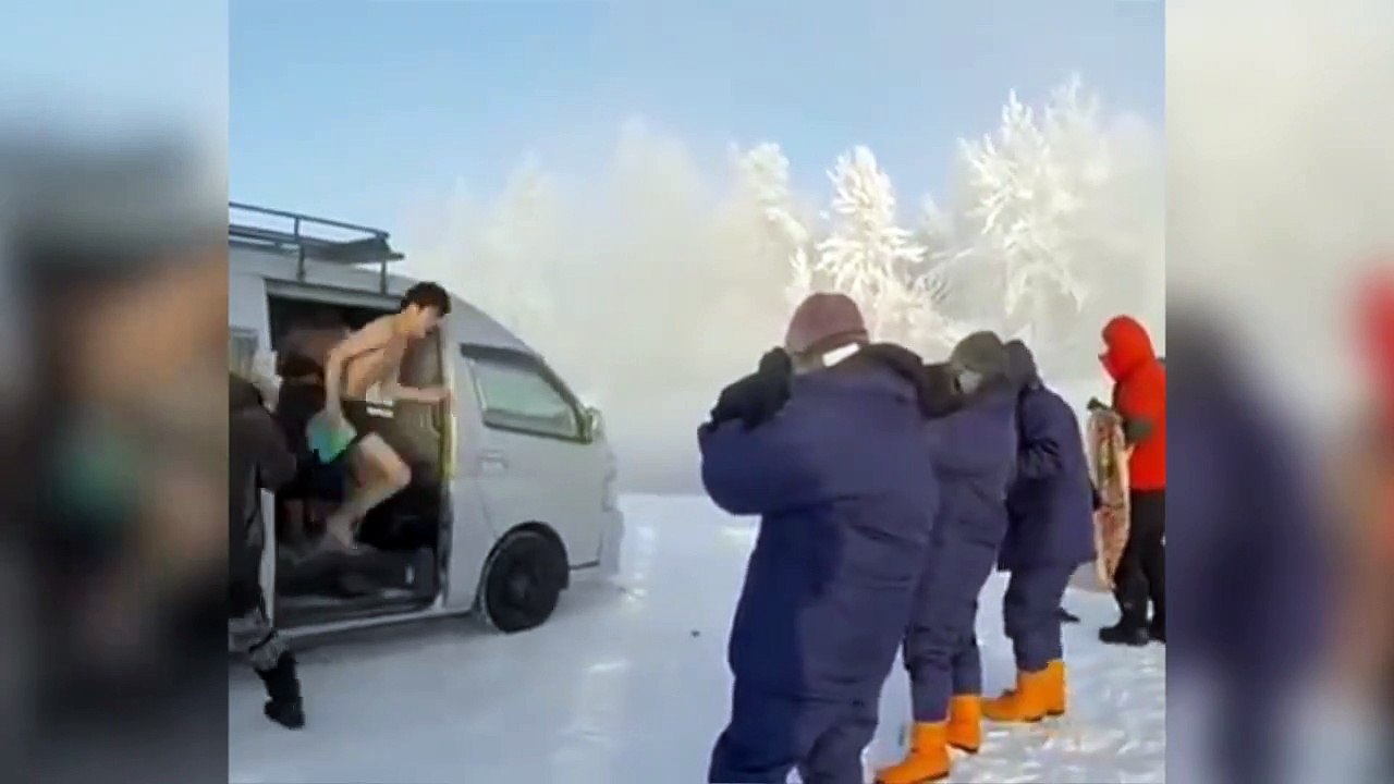 Ce touriste japonais a tenté de se baigner dans de l'eau glacée