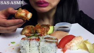 ASMR SUSHI (Spicy Tuna Sushi + Monkey Brain + Nigiri) EATING SOUNDS | SAS-ASMR