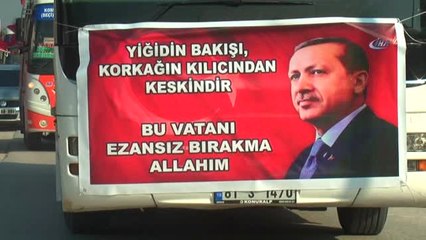 Düzce)-Düzce'de Mehmetçik'e Konvoylu Destek