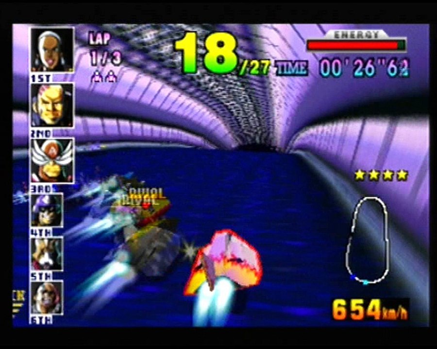 F-Zero X - Jack Cup on Expert with Fire Stingray - N64 Gameplay