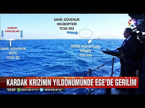 Kardak'a çıkmak isteyen Yunan bakan İzmir marşı ve Mehter marşı ile gönderildi