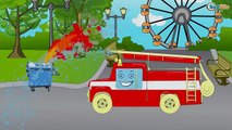 Fire Truck, Police Car, Ambulance – Emergency Vehicles. Trucks & Cars Cartoons for children