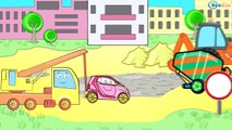 Concrete Mixer & Truck. Excavator - Construction Vehicles. Car Cartoons for children. Episode 134