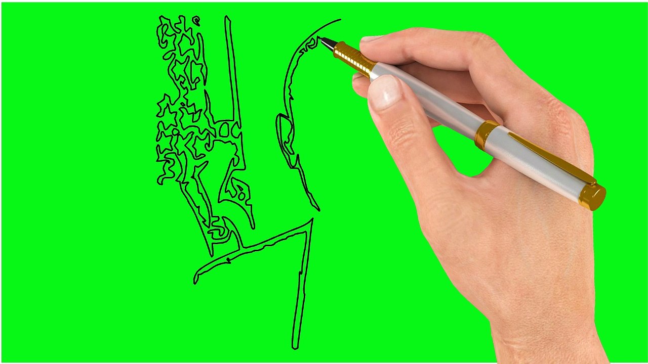 GREEN SCREEN - PANTALLA VERDE DIBUJANDO A OBAMA