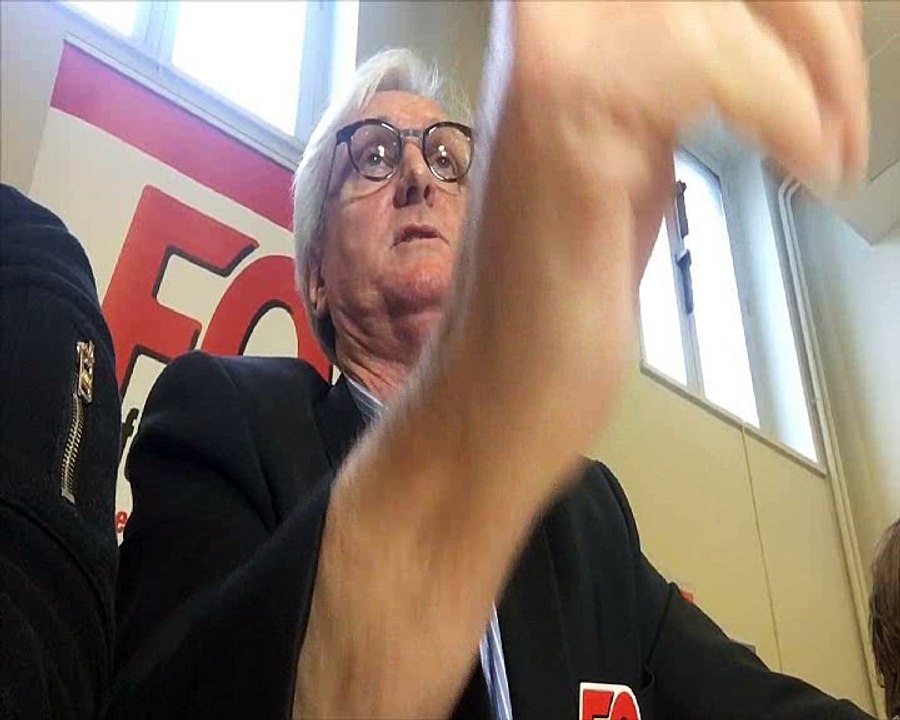 Conférence de presse avant la grève des EHPAD le 30 janvier 2018, intervention de Luc Delrue, Secrétaire Fédéral FO Santé