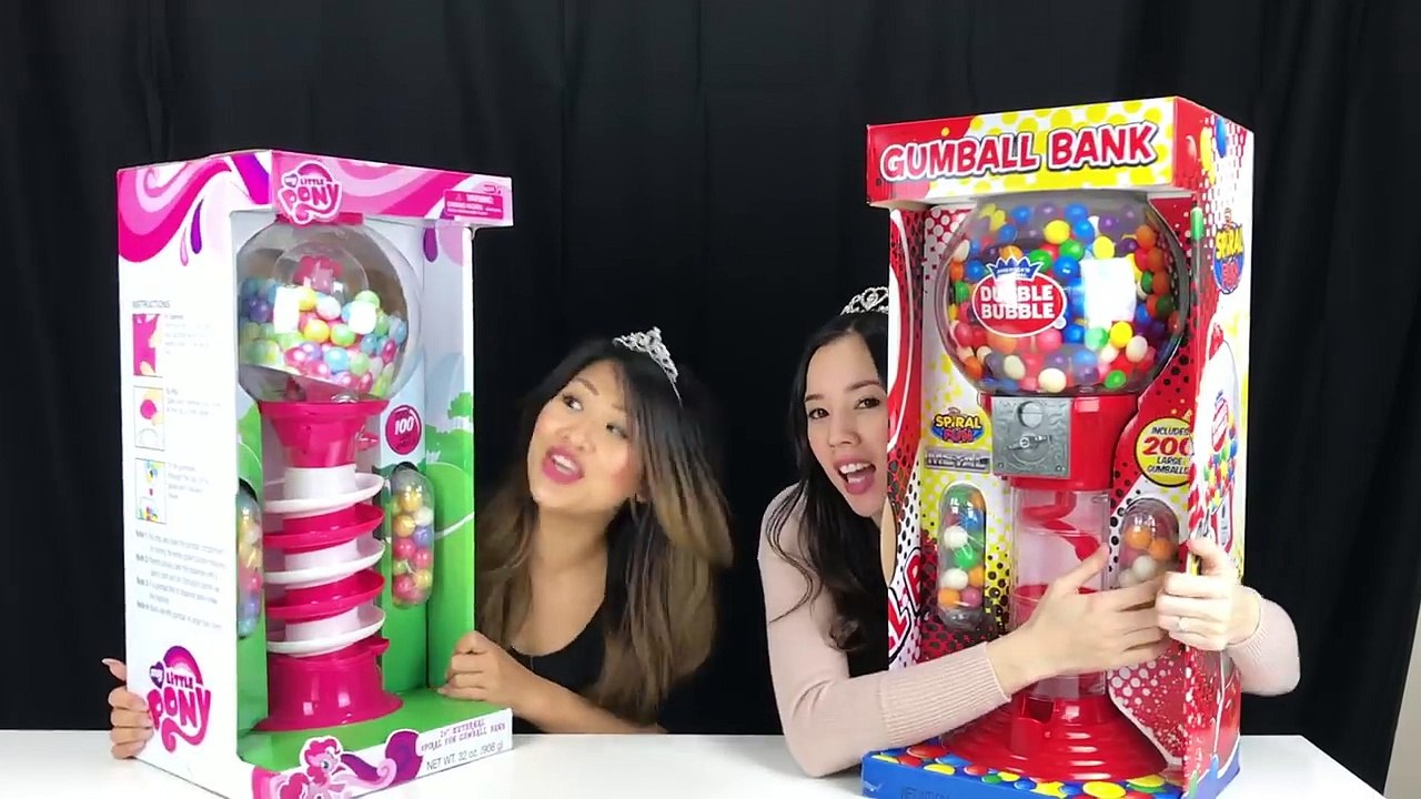 DUBBLE BUBBLE Challenge GIANT GumBall Machine My Little Pony Gumball Machine Disney Egg Surprise Toy
