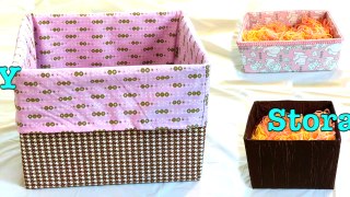 How to Make/Decorate a Storage Box with Fabric