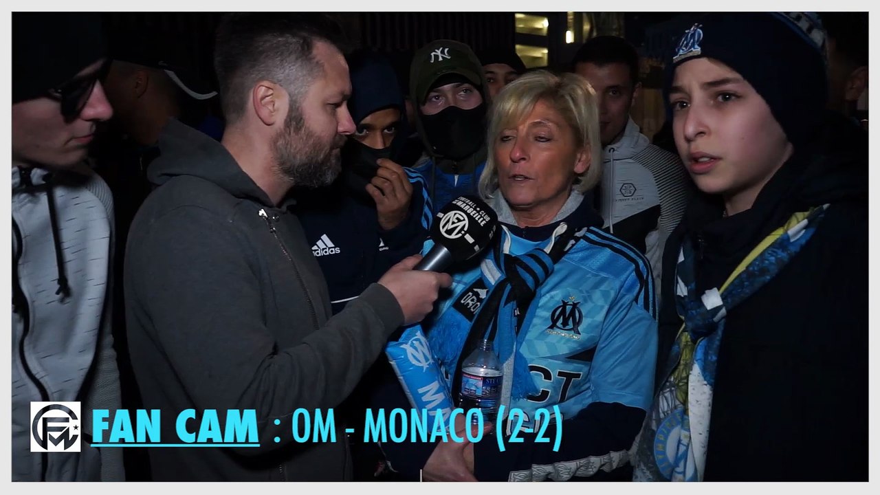 FANCAM OM - MONACO (2-2) : LES SUPPORTERS EN COLERE CONTRE L'ARBITRE et PAYET