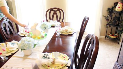 EASTER/SPRING TABLE SCAPE! EASTER DINNER DECOR!
