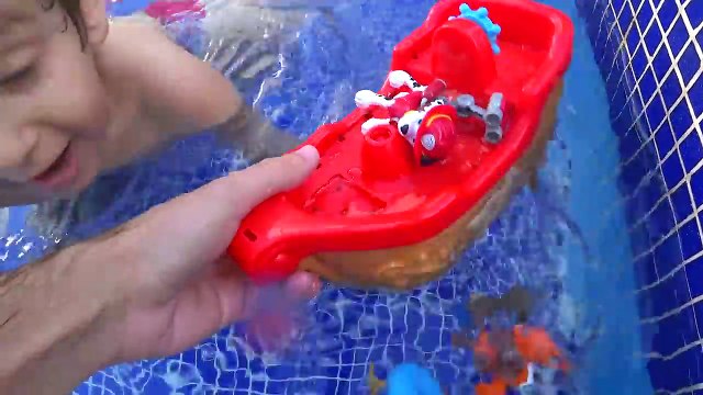 Crianças Brincando na Piscina PATRULHA CANINA GALINHA PINTADINHA de Brinquedos - Paulinho e Toquinho
