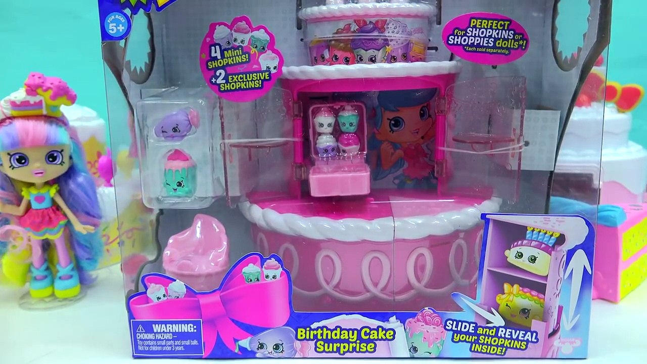 Birthday Cake Surprise Party Season 7 Shopkins Playset with Rainbow Kate Shoppies + Blind Bags