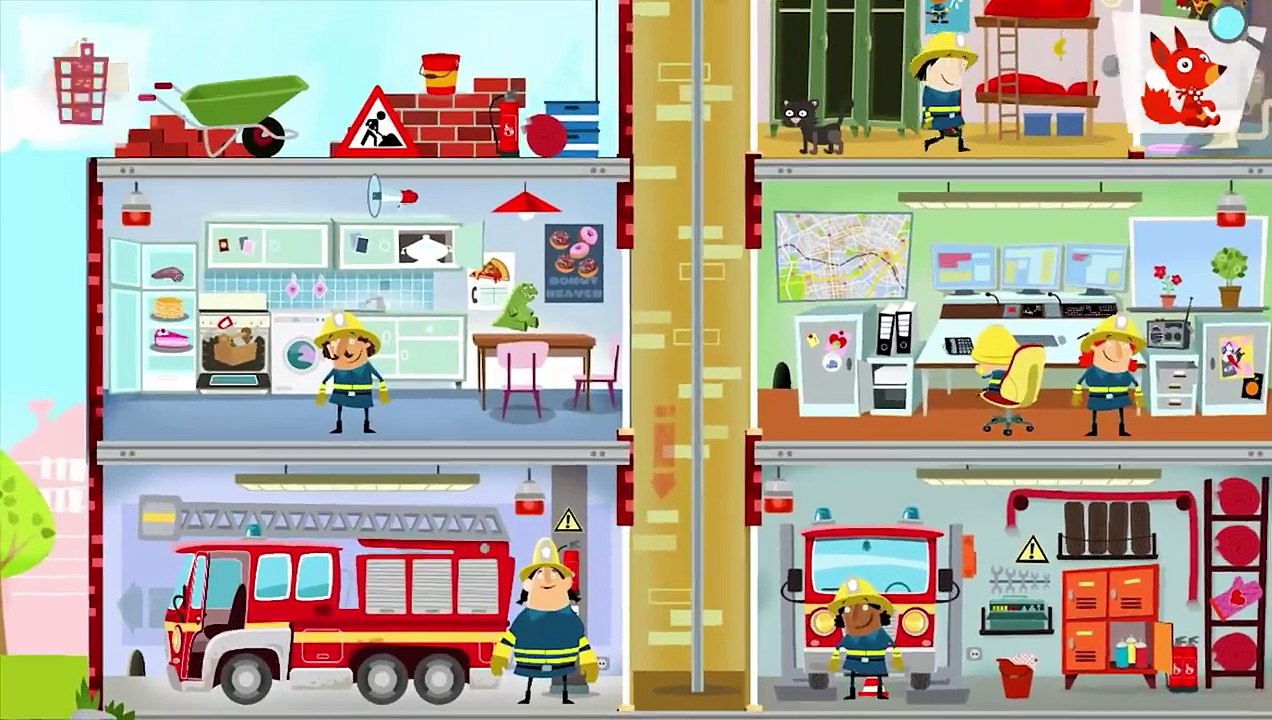 Fire Truck Fire Station Engine Educational Video For Kids Children ...