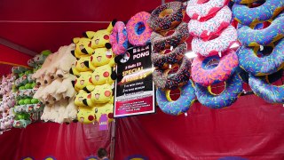 Birthday carnival game challenge at the San Diego County Fair! With deep-fried OCTOPUS!