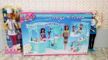 Frozen Elsa Barbie Mega Kitchen by My Fancy lifeバービー人形キッチンセットConjunto de cozinha boneca Elsa Barbie