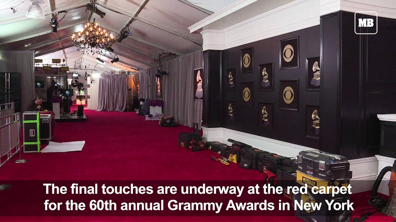 New York prepares for Grammy Awards at Madison...
