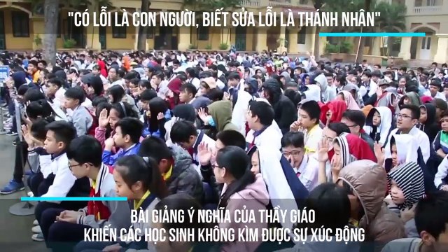 Bài giảng ý nghĩa của thầy giáo khiến các học sinh không kìm được sự xúc động
