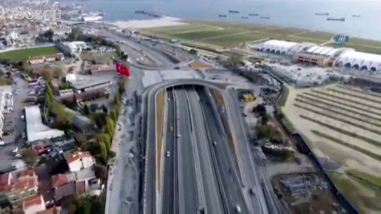 Avrasya tüneli havadan böyle görüntülendi