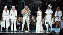 Cyndi Lauper, Camila Cabello, Julia Michaels & Andra Day Join Kesha On Stage In Support of Time's Up Movement at 2018 Grammys | Billboard News