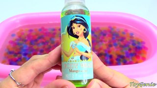 Disney Princess Magic Bath Time Soap LEARN Colors with Happy Places and Surprises