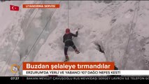 Erzurum'da 170 dağcı nefes kesti
