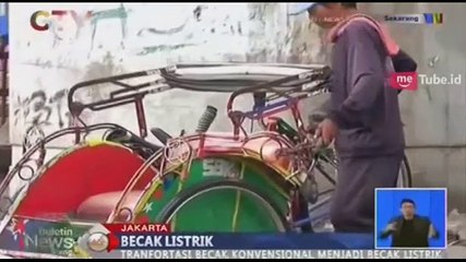 Becak Konvensional Jadi Becak Listrik di DKI