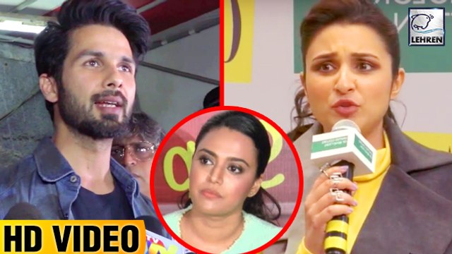 Shahid Kapoor Parineeti Chopra REACTS On Swara Bhaskar's Comment On Padmaavat