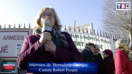 interview de  Bernadette Guerguy Comité Robert Picqué  Défense et( développement de l'Hôpital Robert Picqué