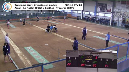 Troisième tour, tir rapide double, Club Elite Féminin, J5 play-off, Fontaine contre Saint-Vulbas, janvier 2018