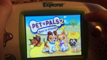 On leapster explorer playing two games pet pad pet pals 2