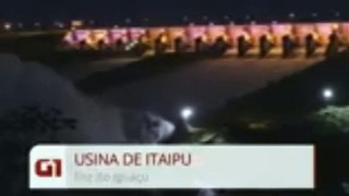 Vertedouro da Usina de Itaipu é aberto e libera cinco vezes a vazão média das Cataratas do Iguaçu; VÍDEO