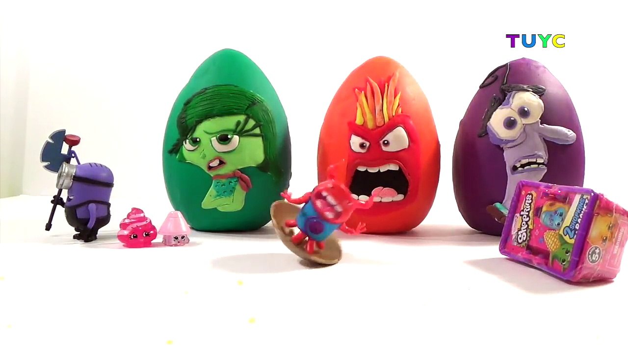 Disney Pixar INSIDE OUT Movie emotions SURPRISE EGG with Sadness, Fear, Disgust, Anger, Joy // TUYC