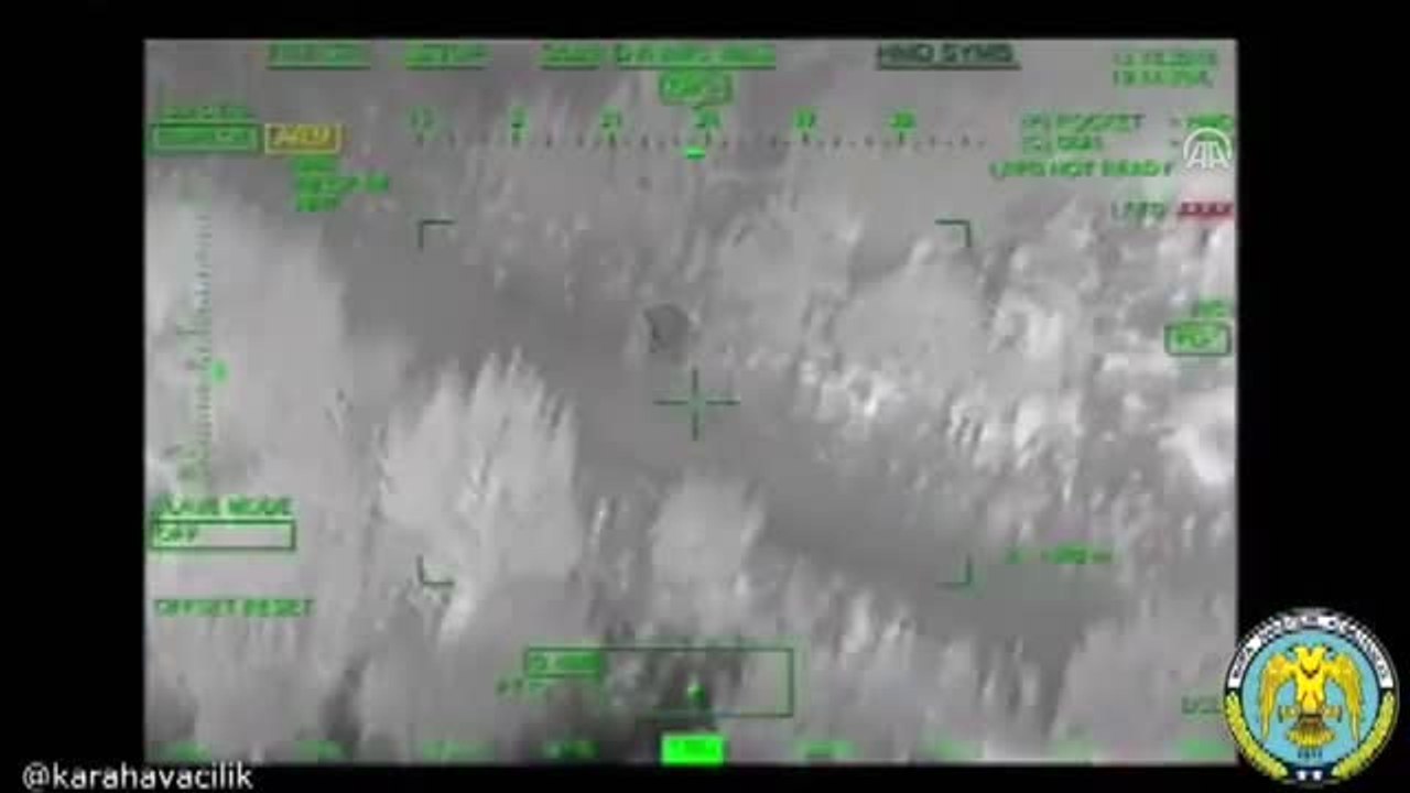 Atak Helikopterinin Terör Hedeflerini Vurma Anı