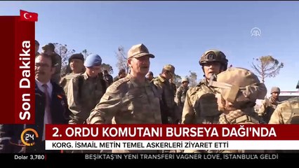 2. Ordu Komutanı Org. İsmail Metin Temel Burseya Dağı'nda