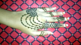 Beautiful hand jewellery henna Mehndi design Tutorial - Naush Artistica