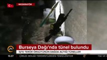 Burseya Dağı'nda tünel bulundu