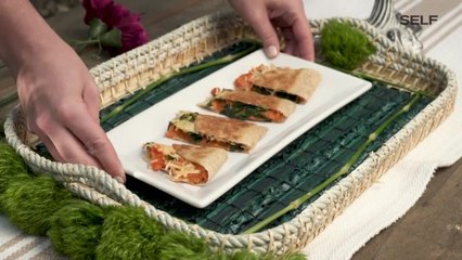 Kale and Sweet Potato Parmesan Quesadilla