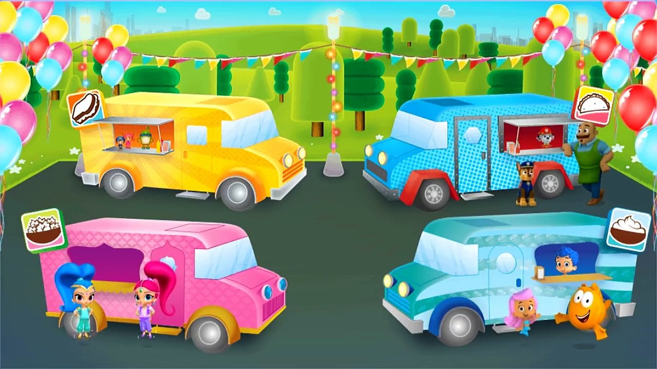Герои Мультфильмов Ник Джуниор в Игре Фестиваль Фургонов с Едой NickJr Food Truck Festival